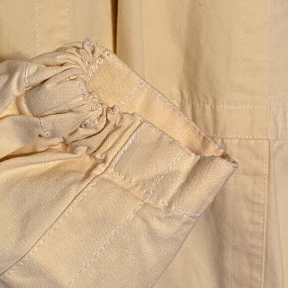 ESPRIT Sport Vintage Women's Yellow Denim Jacket Elastic Waist and Cuffs Size S - Picture 3 of 8